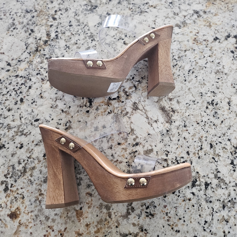 SCHUTZ Tansparent Block Heel Sandals - Picture 8 of 13